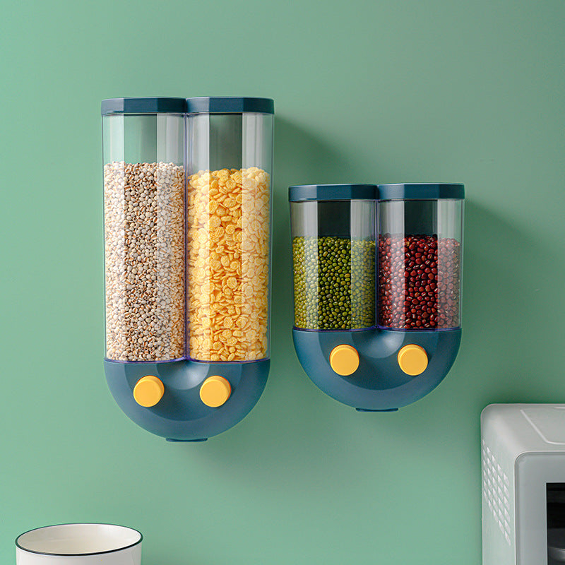 Wall-mounted food storage dispenser