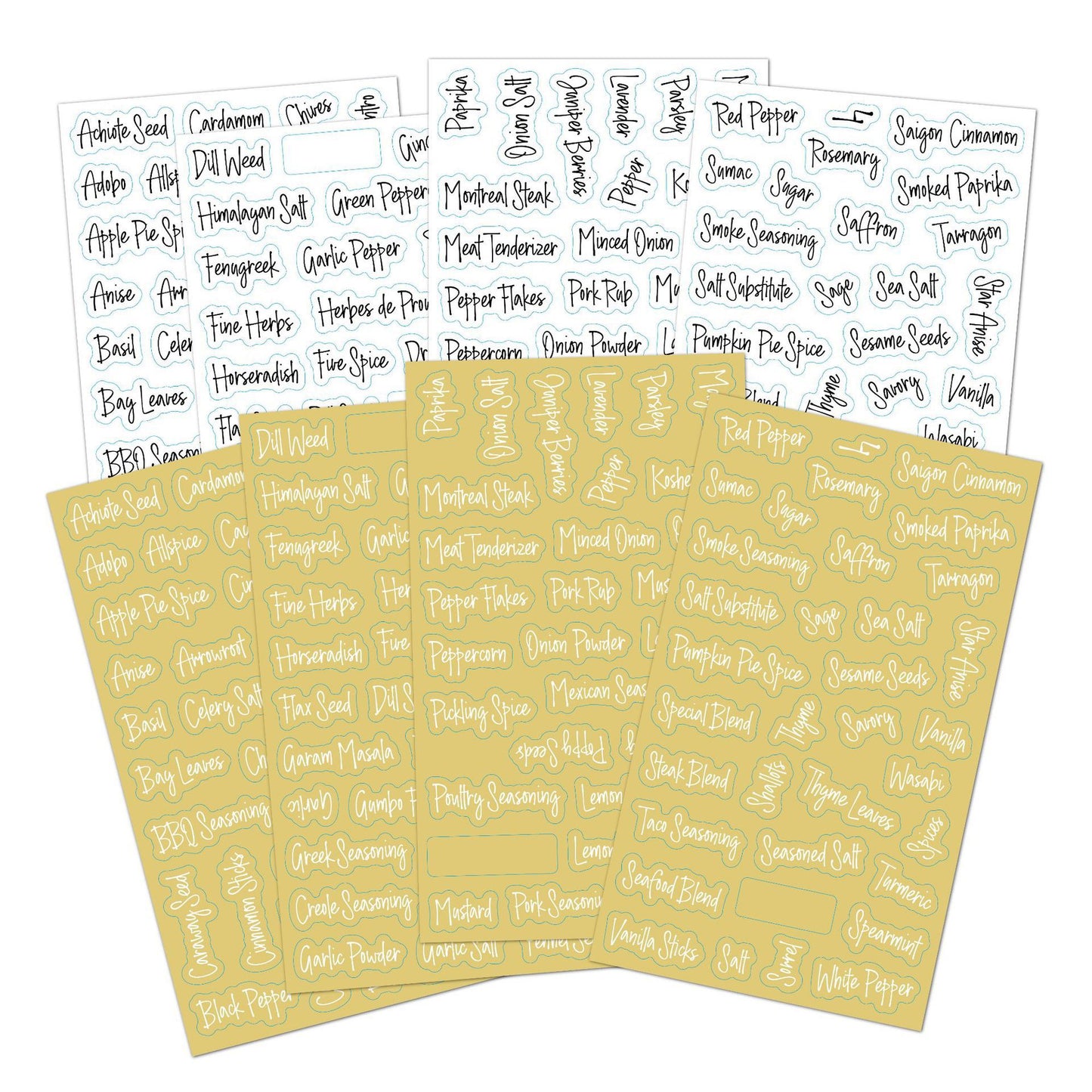 Herb & Spice Labels, Bulk Value 276 Pack