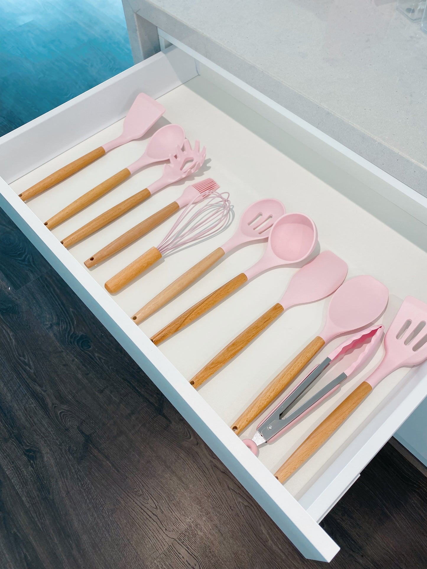 Pink Kitchen Utensil Set