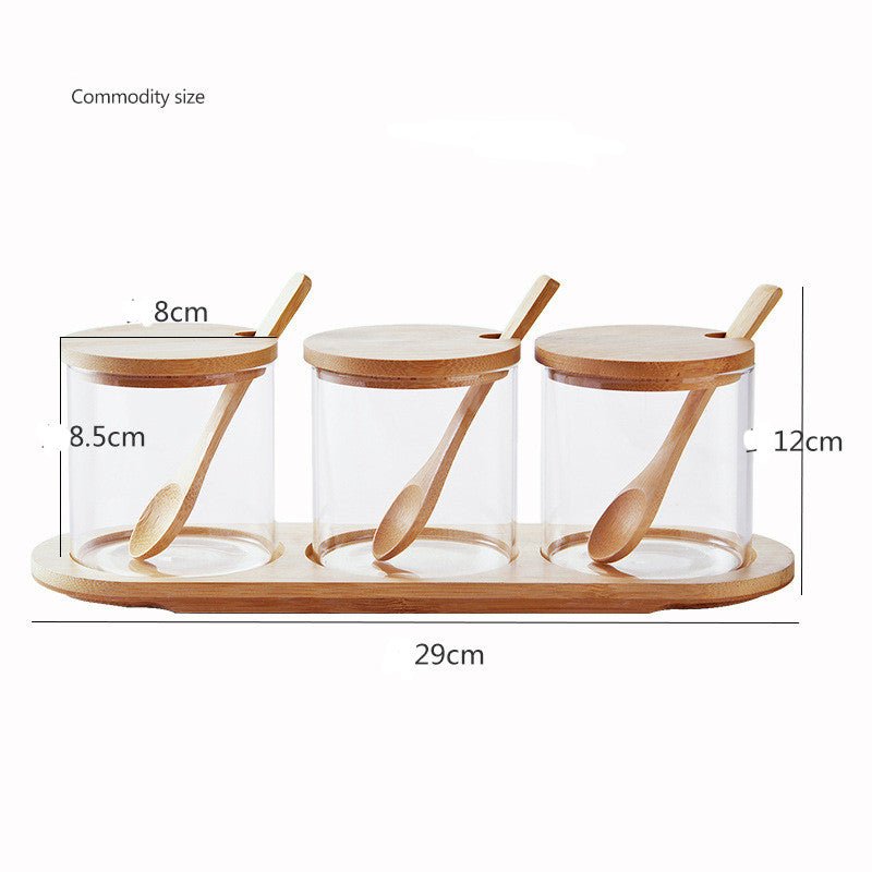 Bamboo Glass Jar Set - Organisation Station AU