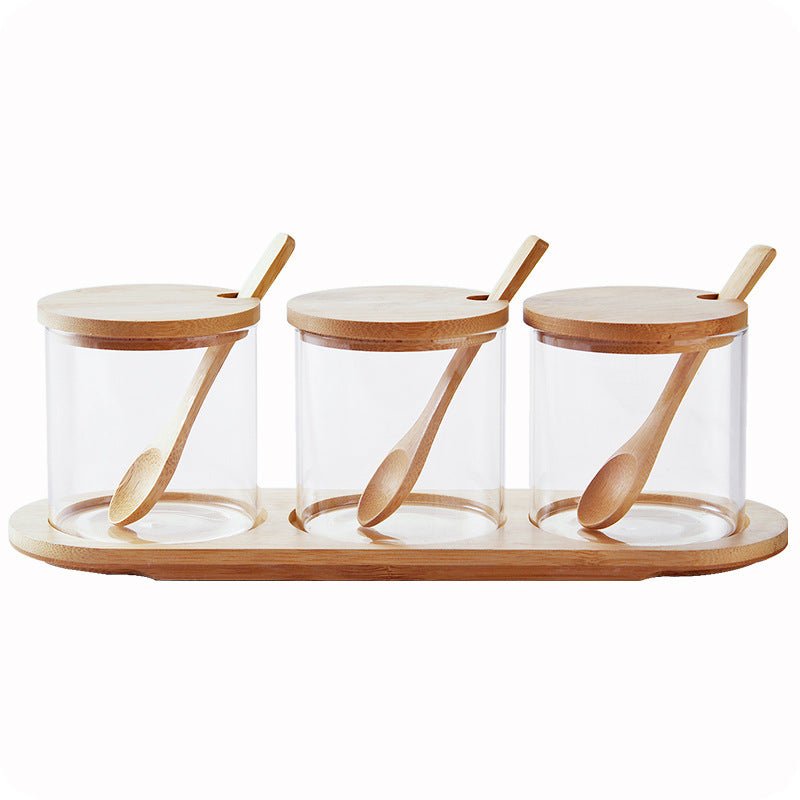 Bamboo Glass Jar Set - Organisation Station AU