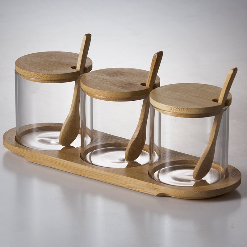 Bamboo Glass Jar Set - Organisation Station AU
