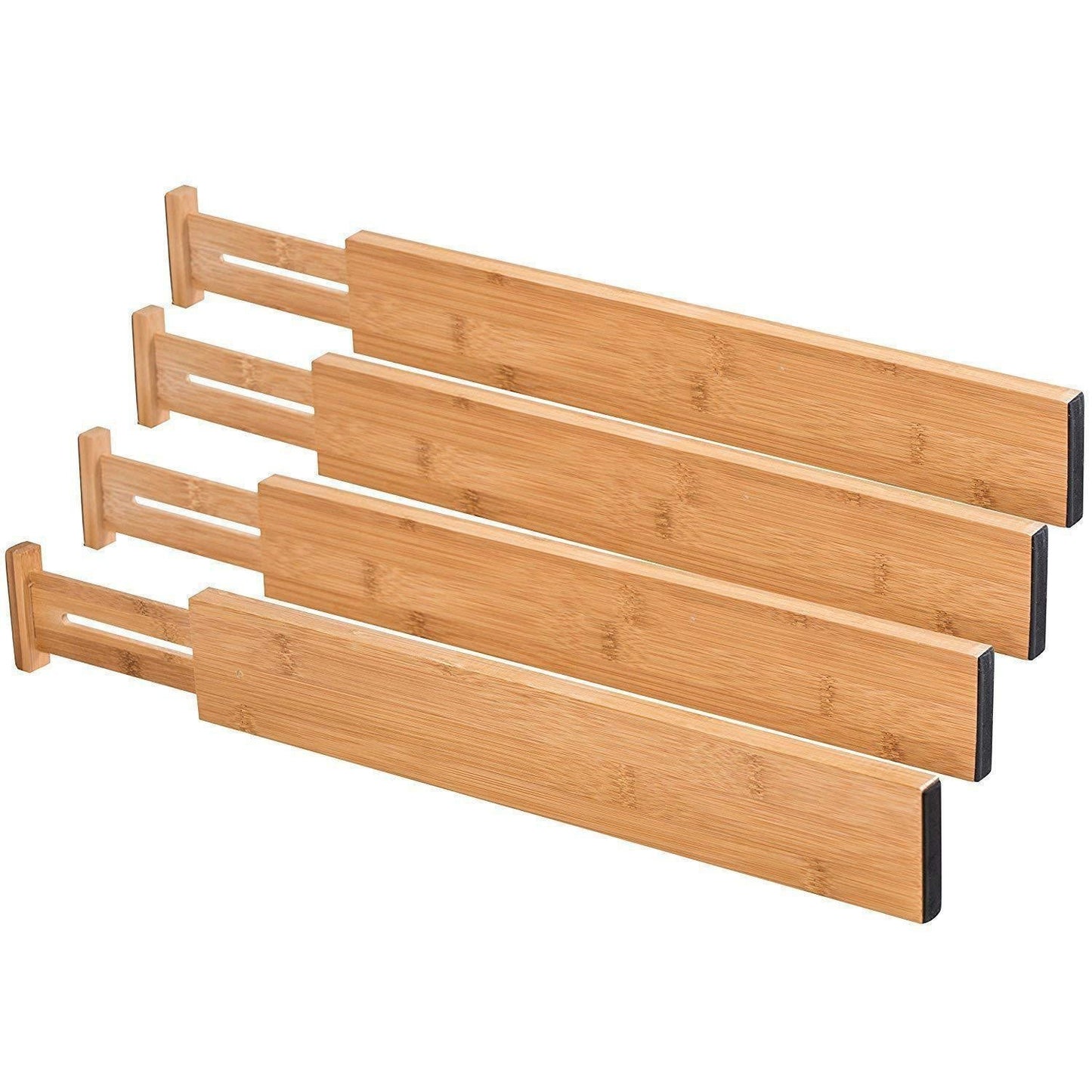 Drawer Dividers 4 Pack, adjustable bamboo - Organisation Station AU