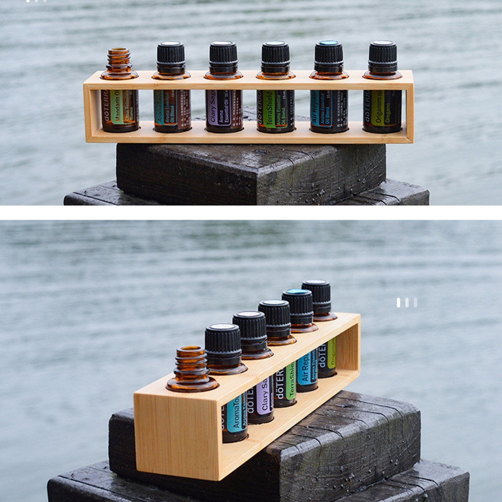 Essential Oil Bamboo Display Stand - Organisation Station AU