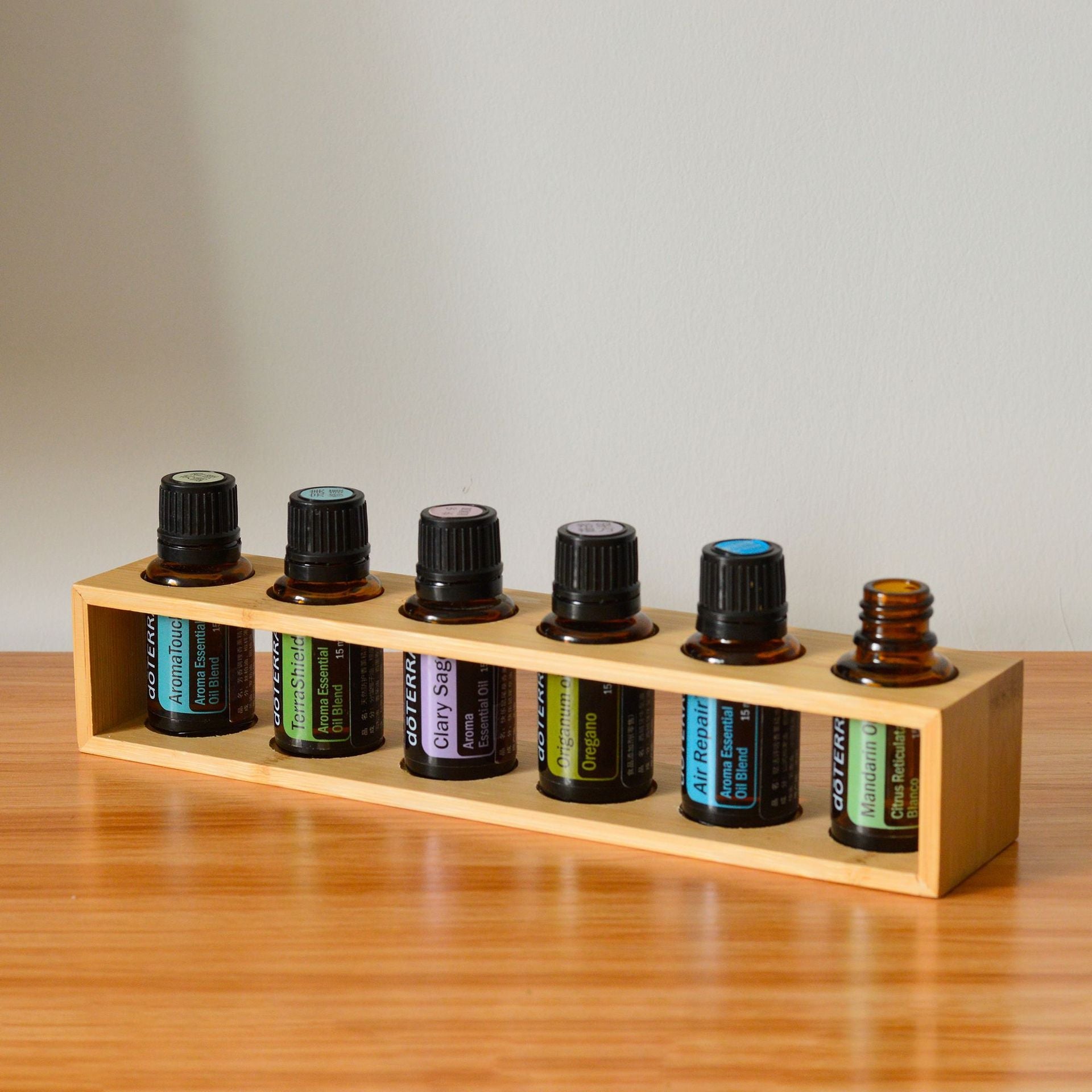 Essential Oil Bamboo Display Stand - Organisation Station AU