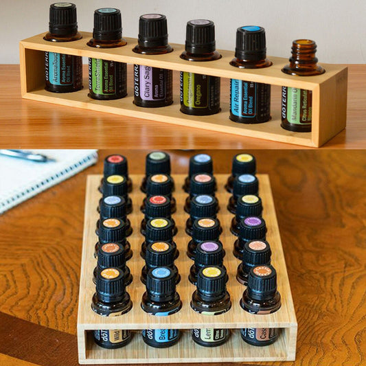 Essential Oil Bamboo Display Stand - Organisation Station AU