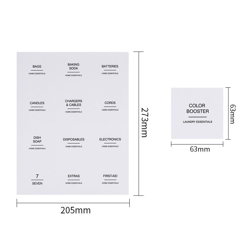 Laundry, cleaning & bathroom labels - mega pack