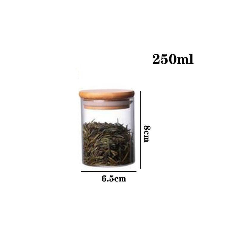 Glass Spice Jars with Bamboo lids - Organisation Station AU