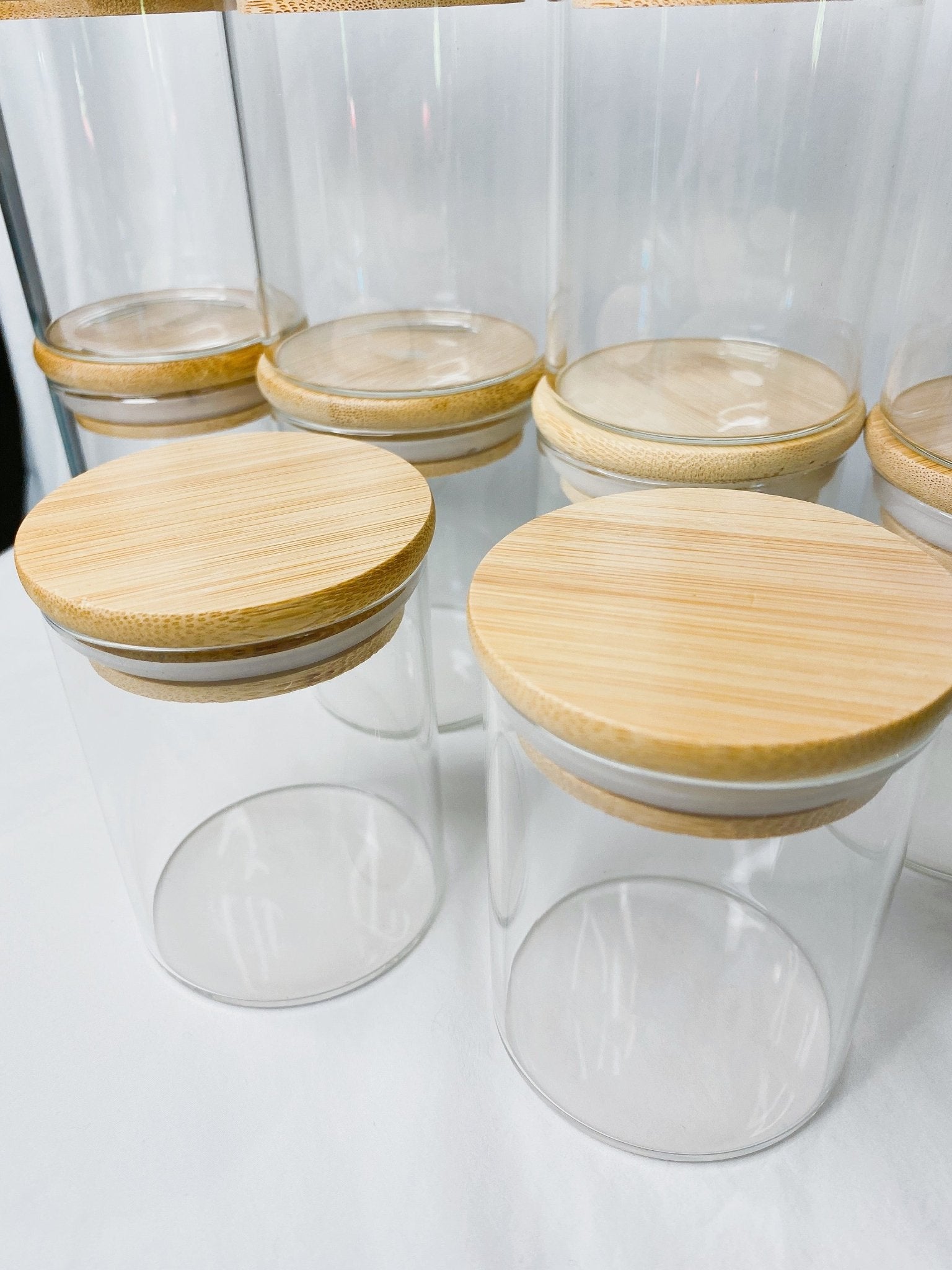 Glass Spice Jars with Bamboo lids - Organisation Station AU