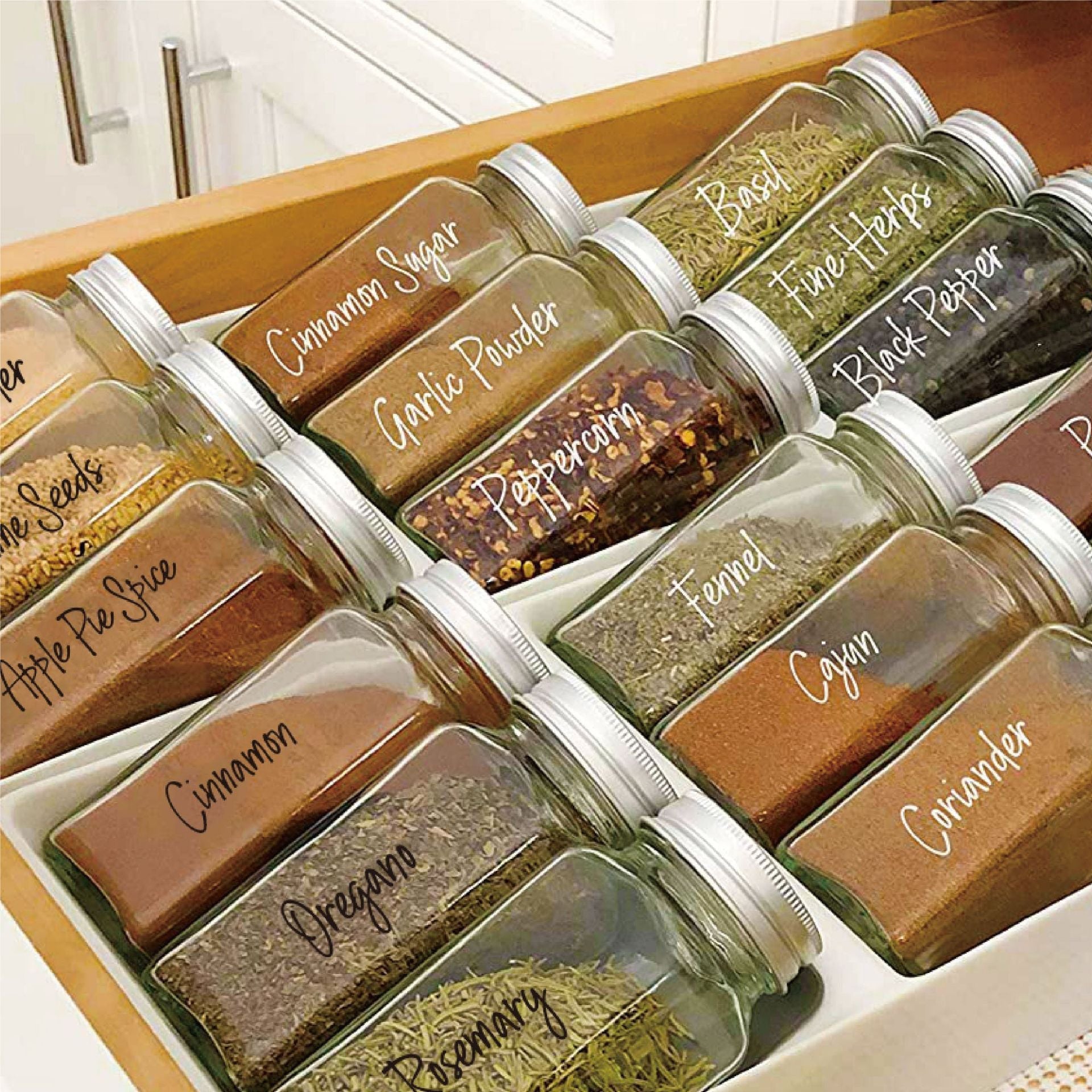 Herb & Spice Labels, Bulk Value 276 Pack - Organisation Station AU