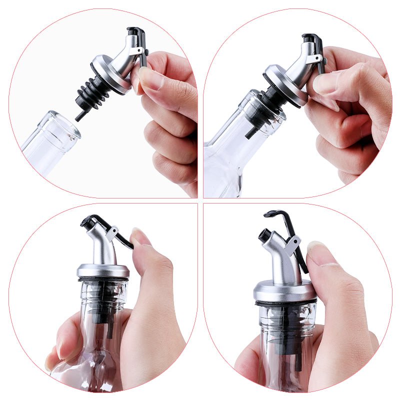 Oil & Vinegar Glass Bottle with Pourer - Organisation Station AU