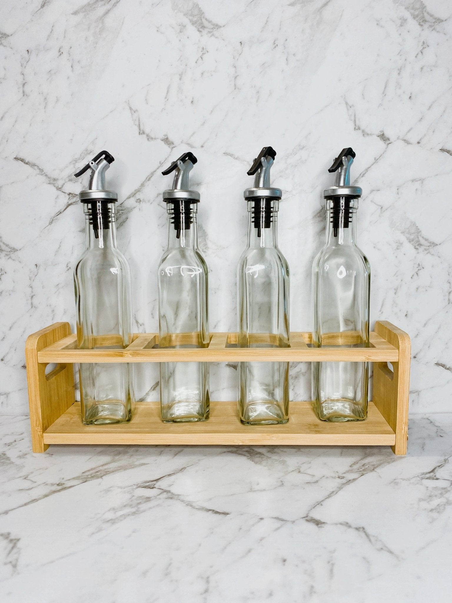 Oil & Vinegar Glass Bottle with Pourer - Organisation Station AU