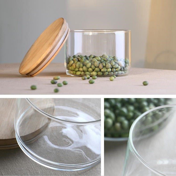Stackable Glass Jars with Bamboo Lid - Organisation Station AU