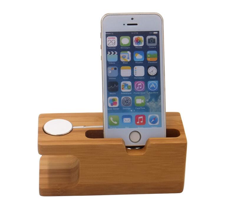 Bamboo Charging Station For Phone and Watch