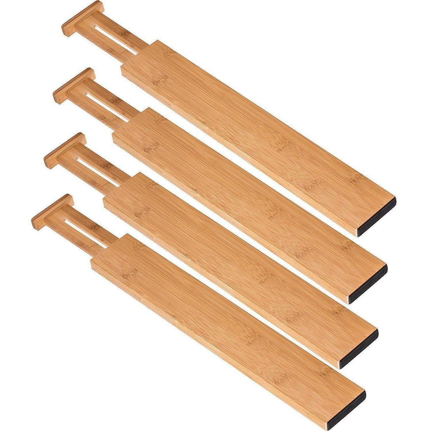 Drawer Dividers 4 Pack, adjustable bamboo - Organisation Station AU
