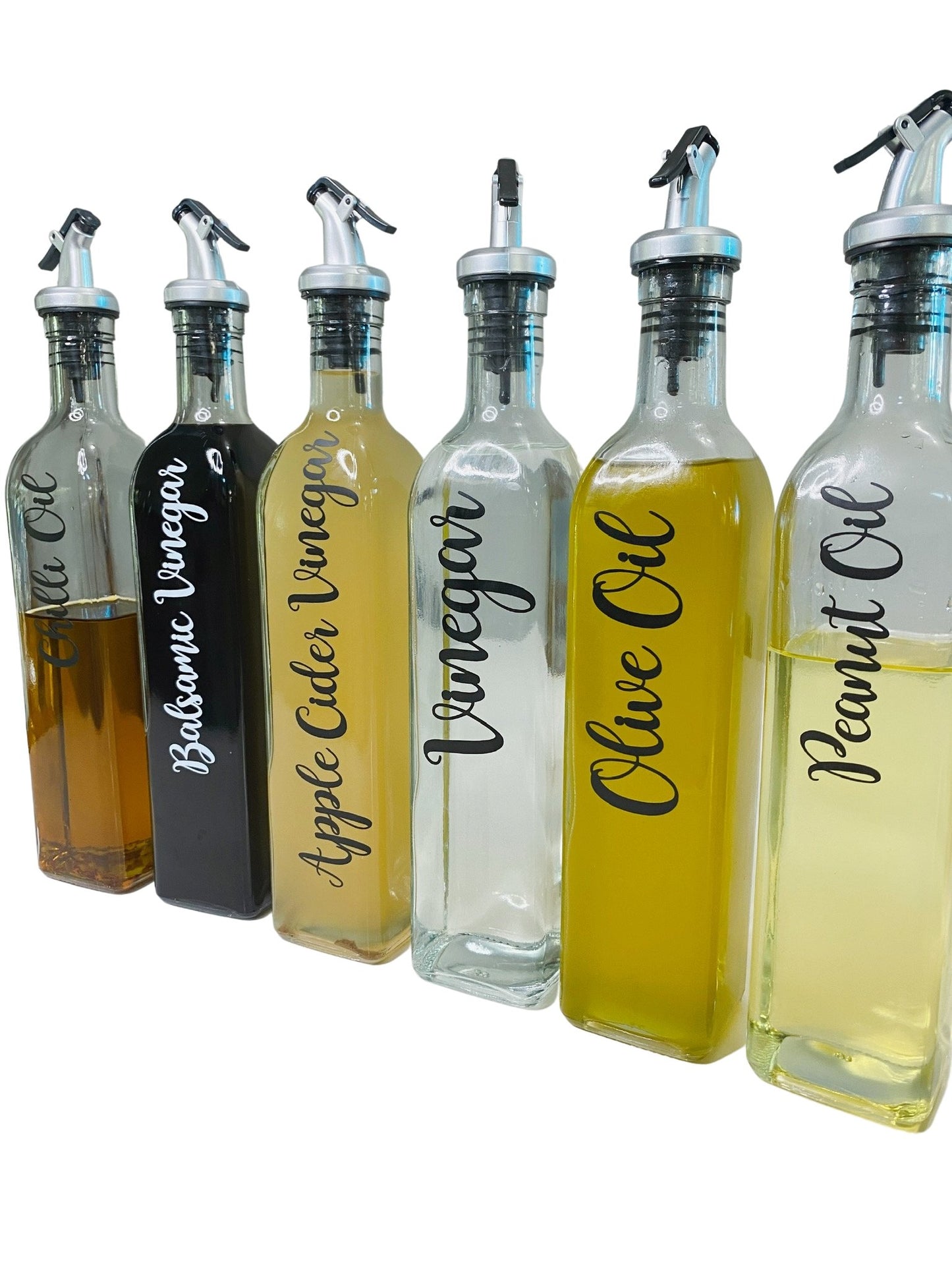 Oil & Vinegar Glass Bottle with Pourer - Organisation Station AU